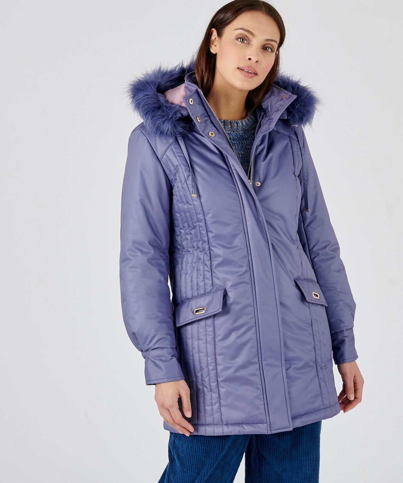 Parka Mit Modischer Steppung, Thermolactyl. Damen Blau 34-36 von Damart