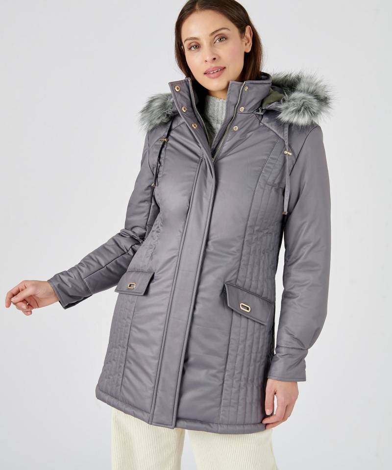 Parka Mit Modischer Steppung, Thermolactyl. Damen Grau 38/40 von Damart