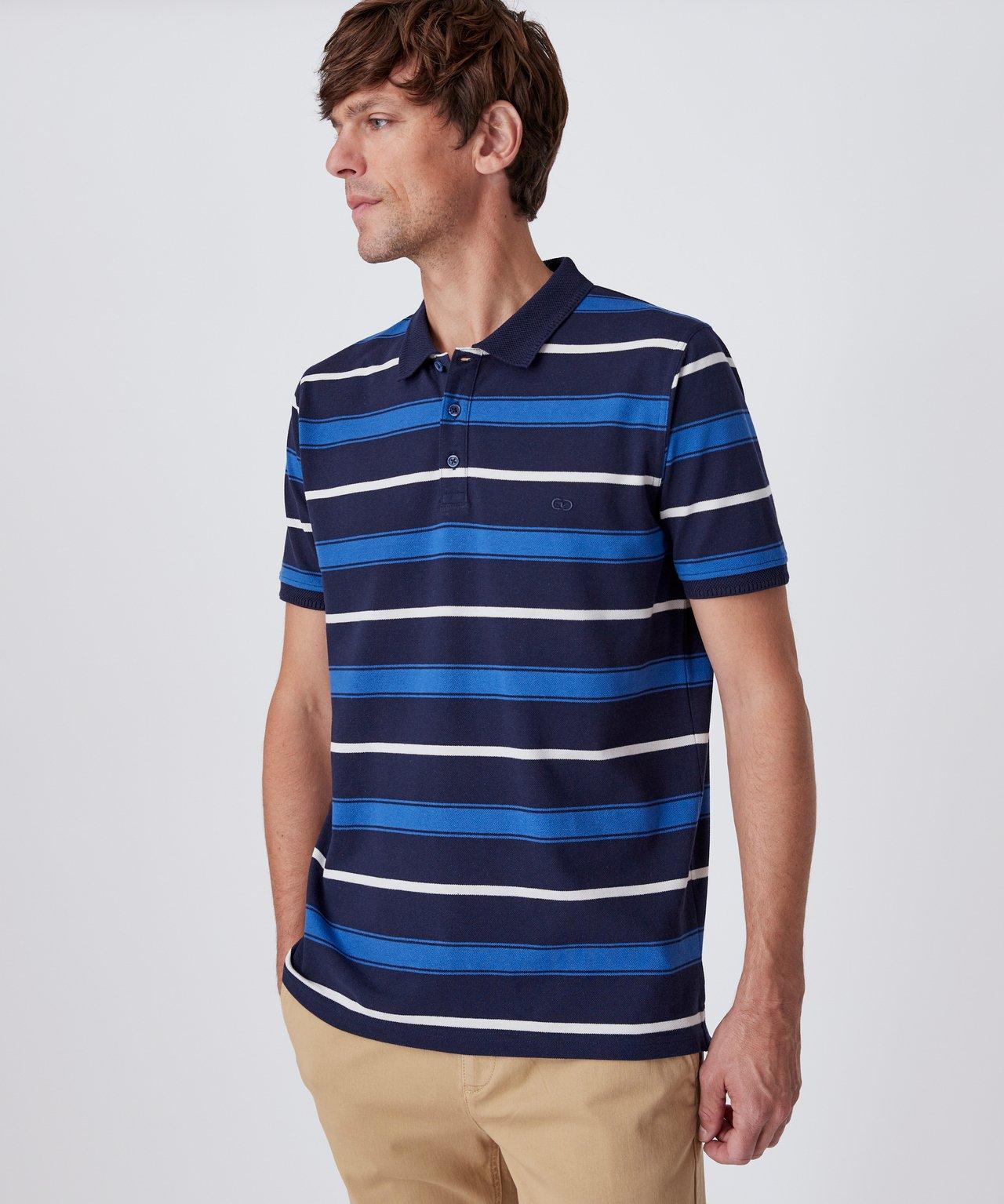 Polohemd Aus Pikee, Climatyl. Herren Blau XL von Damart