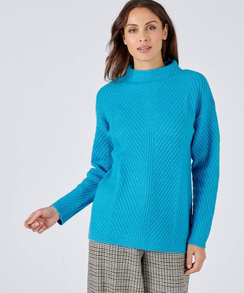 Pullover Aus Musterstrick Mit Thermolactyl. Damen Blau 50/52 von Damart