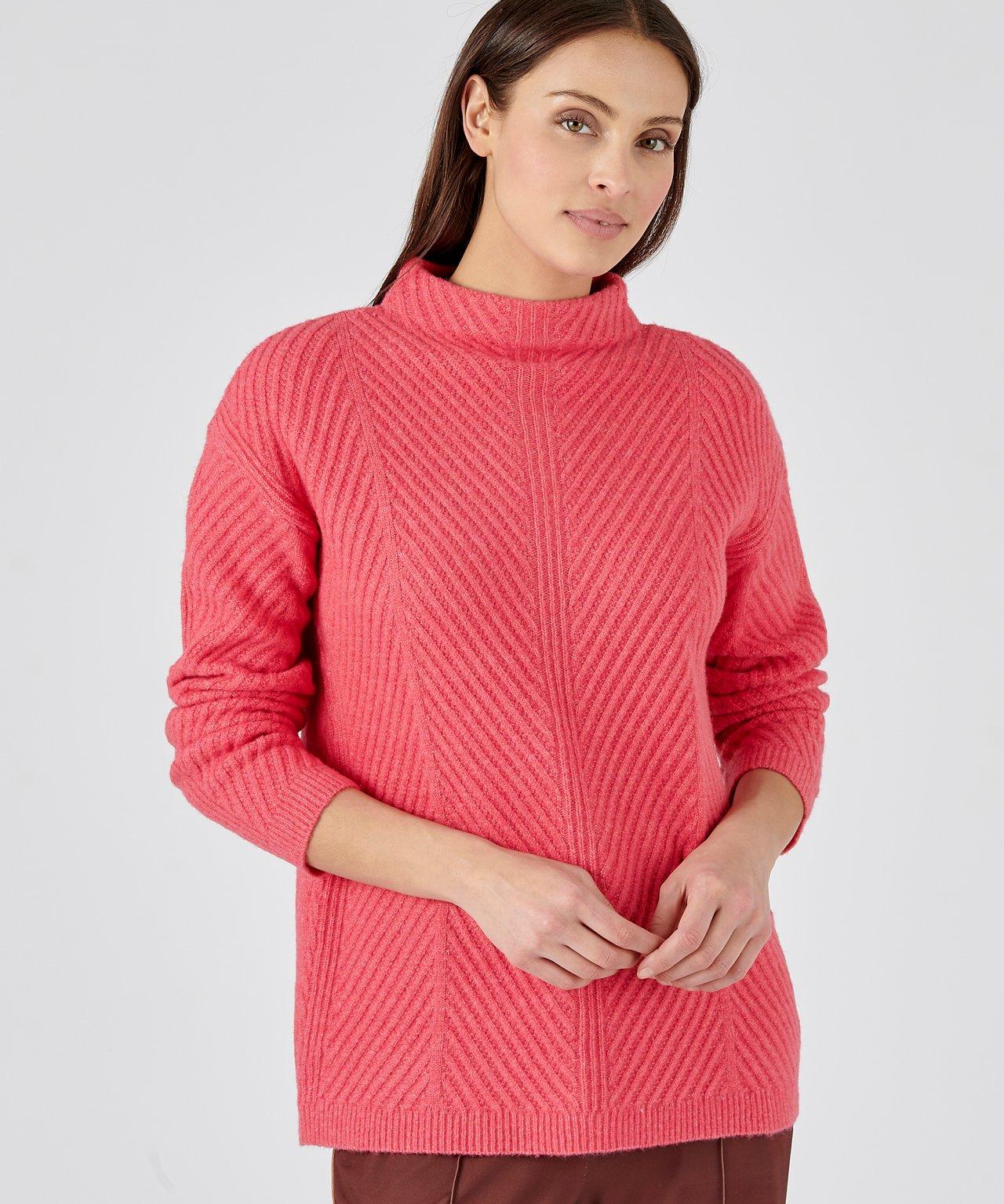 Pullover Aus Musterstrick Mit Thermolactyl. Damen Rot 50/52 von Damart