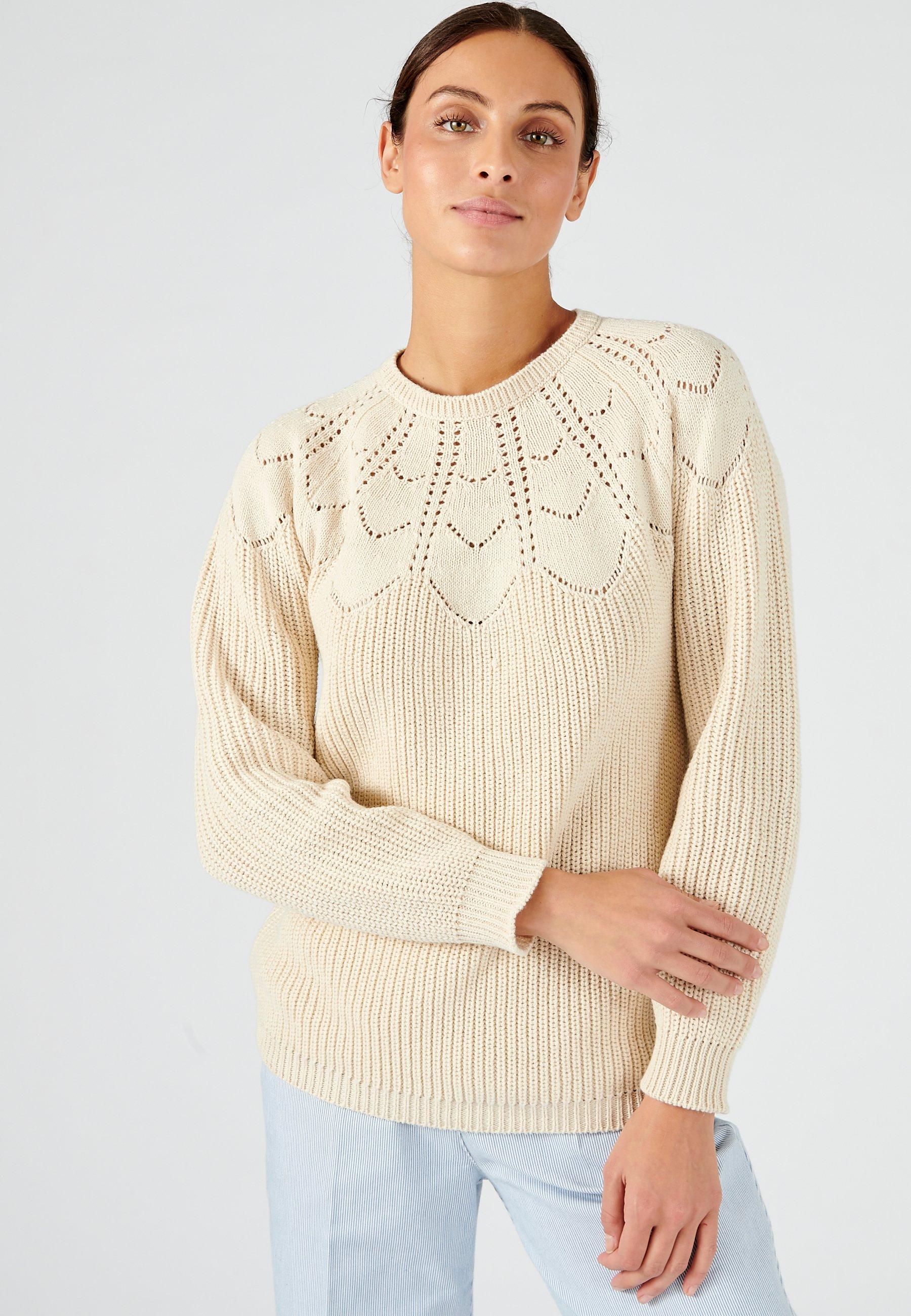 Pullover Mit Ajour-details. Damen Braun 38/40 von Damart