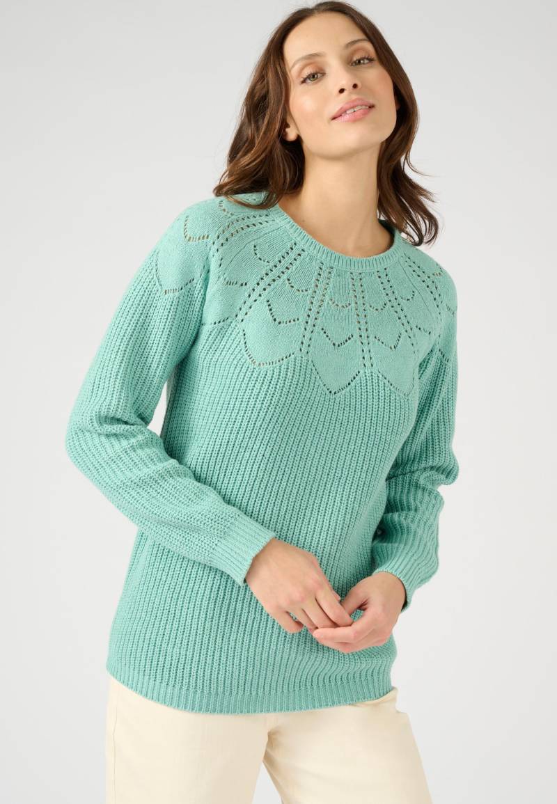 Pullover Mit Ajour-details. Damen Blau 46/48 von Damart