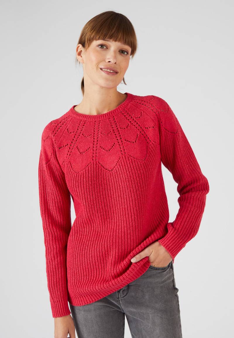 Pullover Mit Ajour-details. Damen Rosa 46/48 von Damart