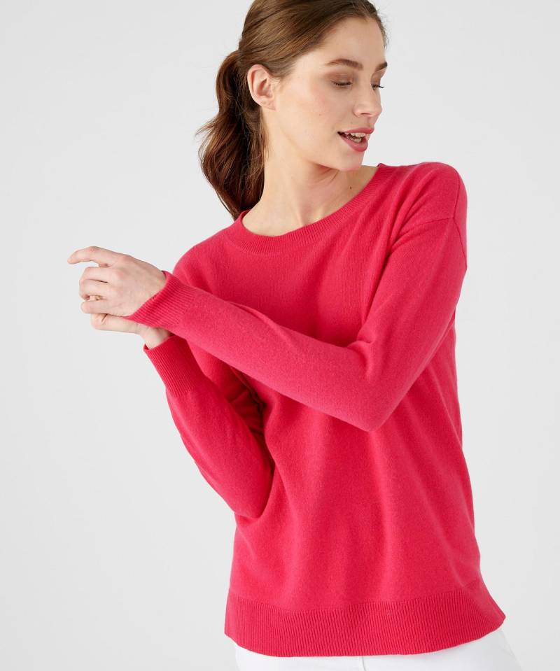 Pullover Mit Rundhalsausschnitt Aus 100 % Kaschmir. Damen Rot 42/44 von Damart