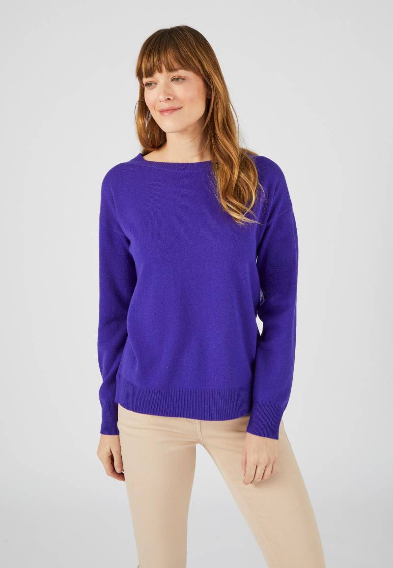 Pullover Mit Rundhalsausschnitt Aus 100 % Kaschmir. Damen Violett 46/48 von Damart