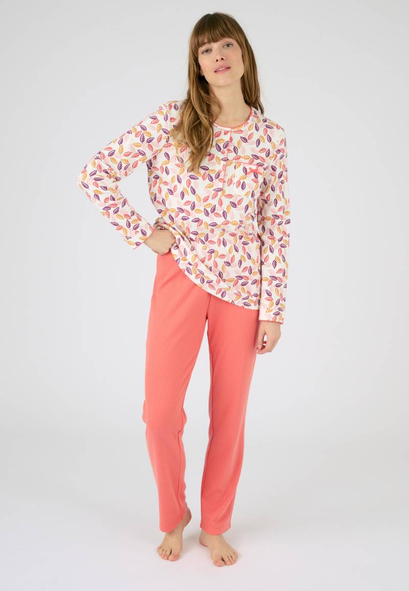 Pyjama Aus Interlock-rippstrick. Damen Rosa 50/52 von Damart