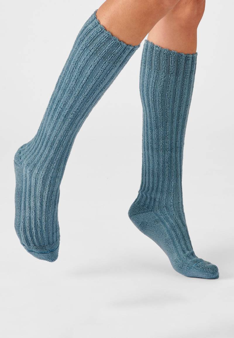 Rippstrick-kniestrümpfe Aus Thermolactyl-bouclé. Damen Blau 32 von Damart