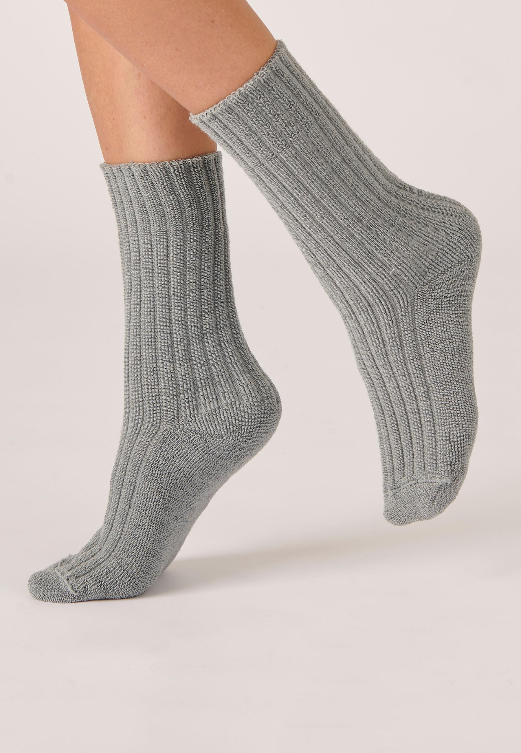 Rippstrick-socken Aus Thermolactyl-bouclé. Damen Grau 32 von Damart