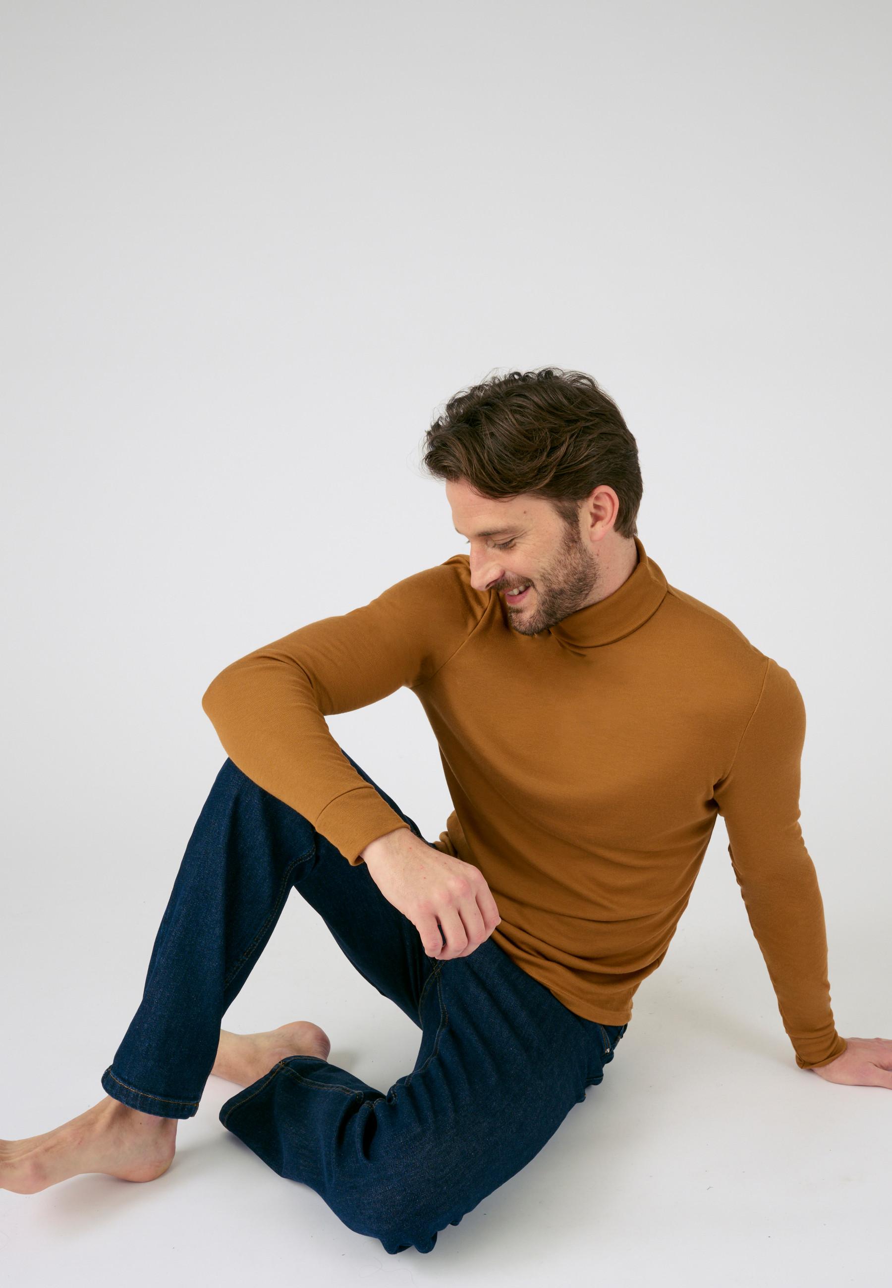 Rollkragen-unterziehpullover Mit Thermolactyl. Herren Camel M von Damart