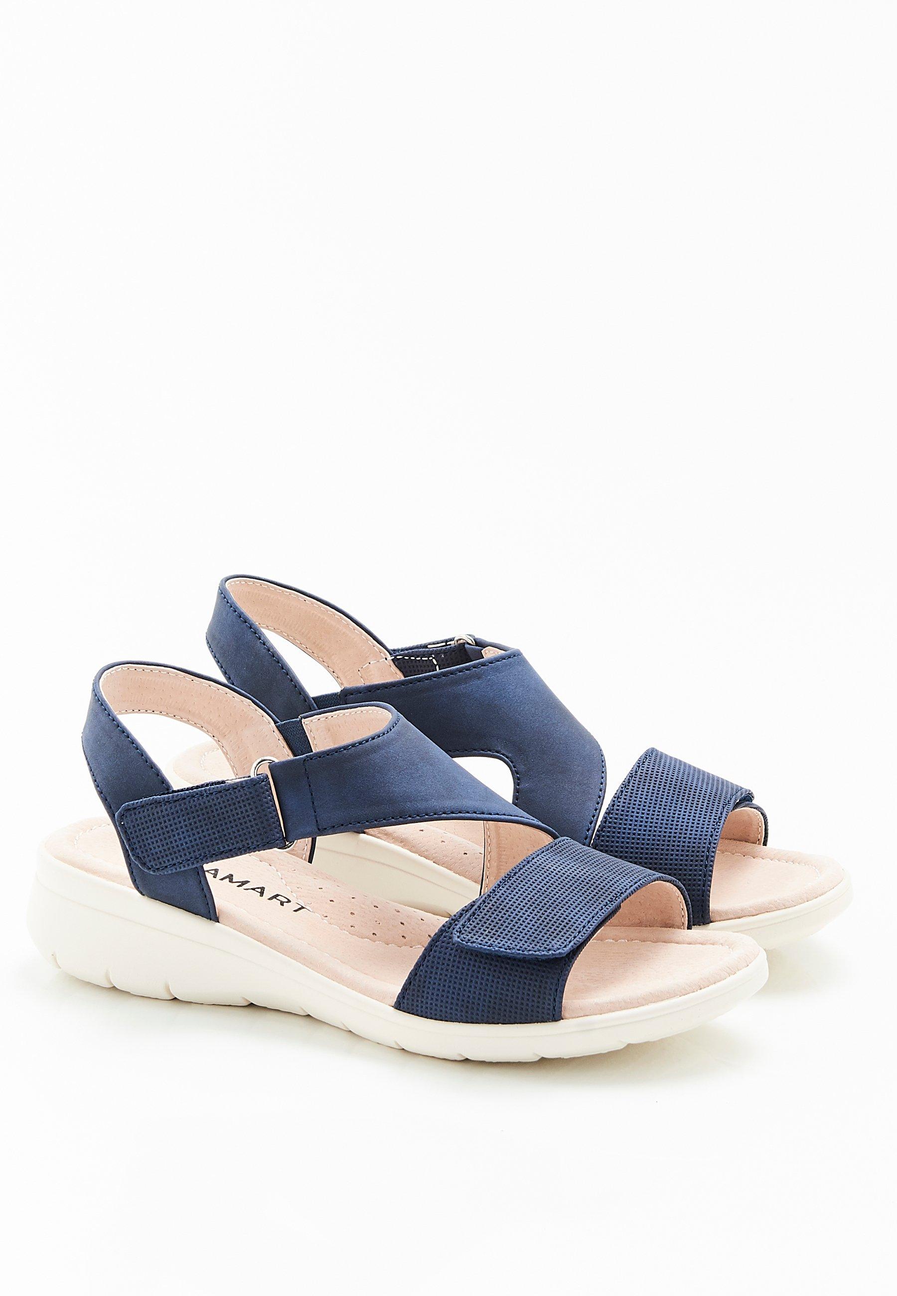 Sandalen Mit Keilabsatz, Komplett Zu Öffnen. Damen Blau 40 von Damart