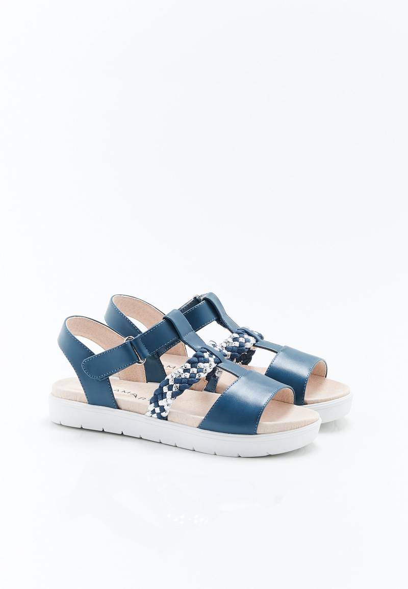 Sandalen Mit Geflochtenen Riemen. Damen Blau 39 von Damart