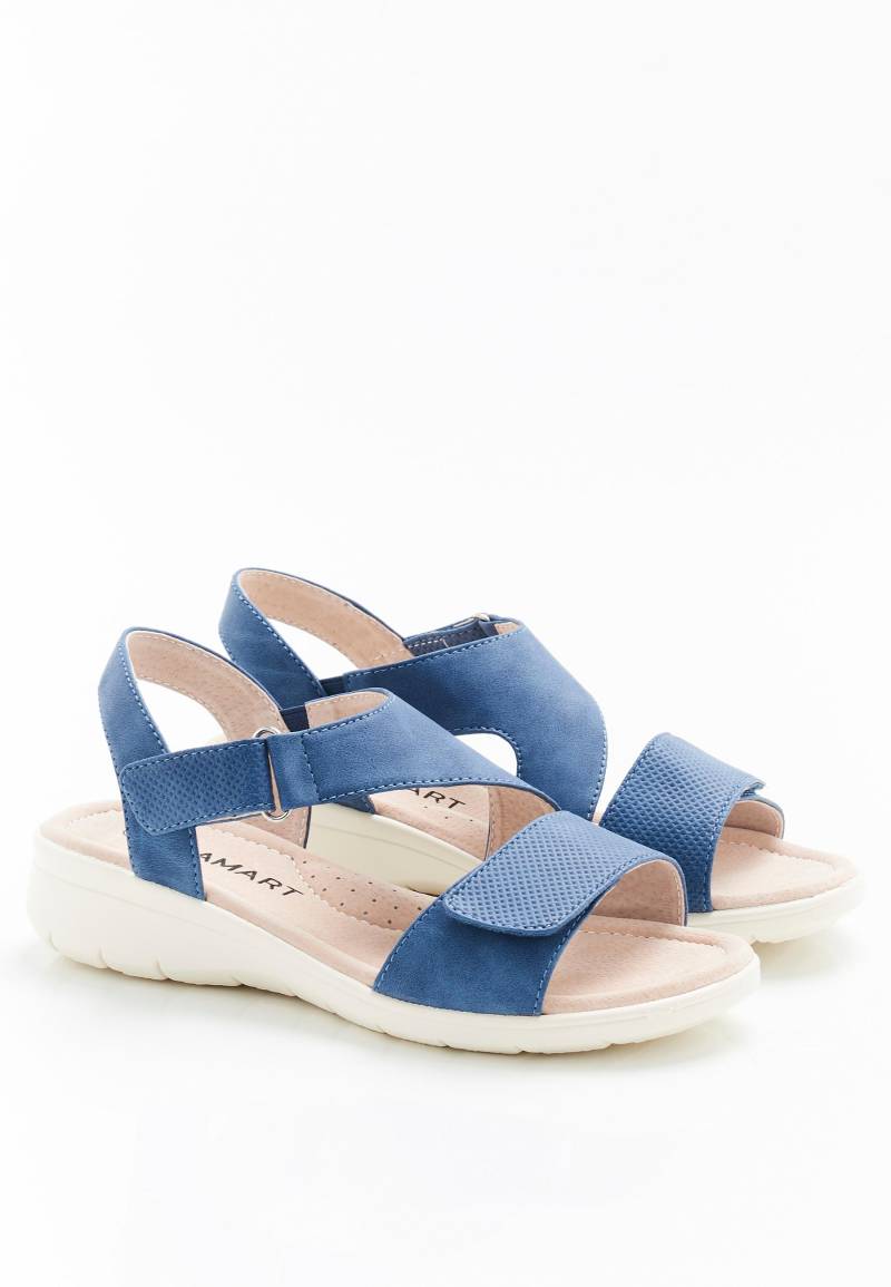 Sandalen Mit Keilabsatz, Komplett Zu Öffnen. Damen Blau 39 von Damart