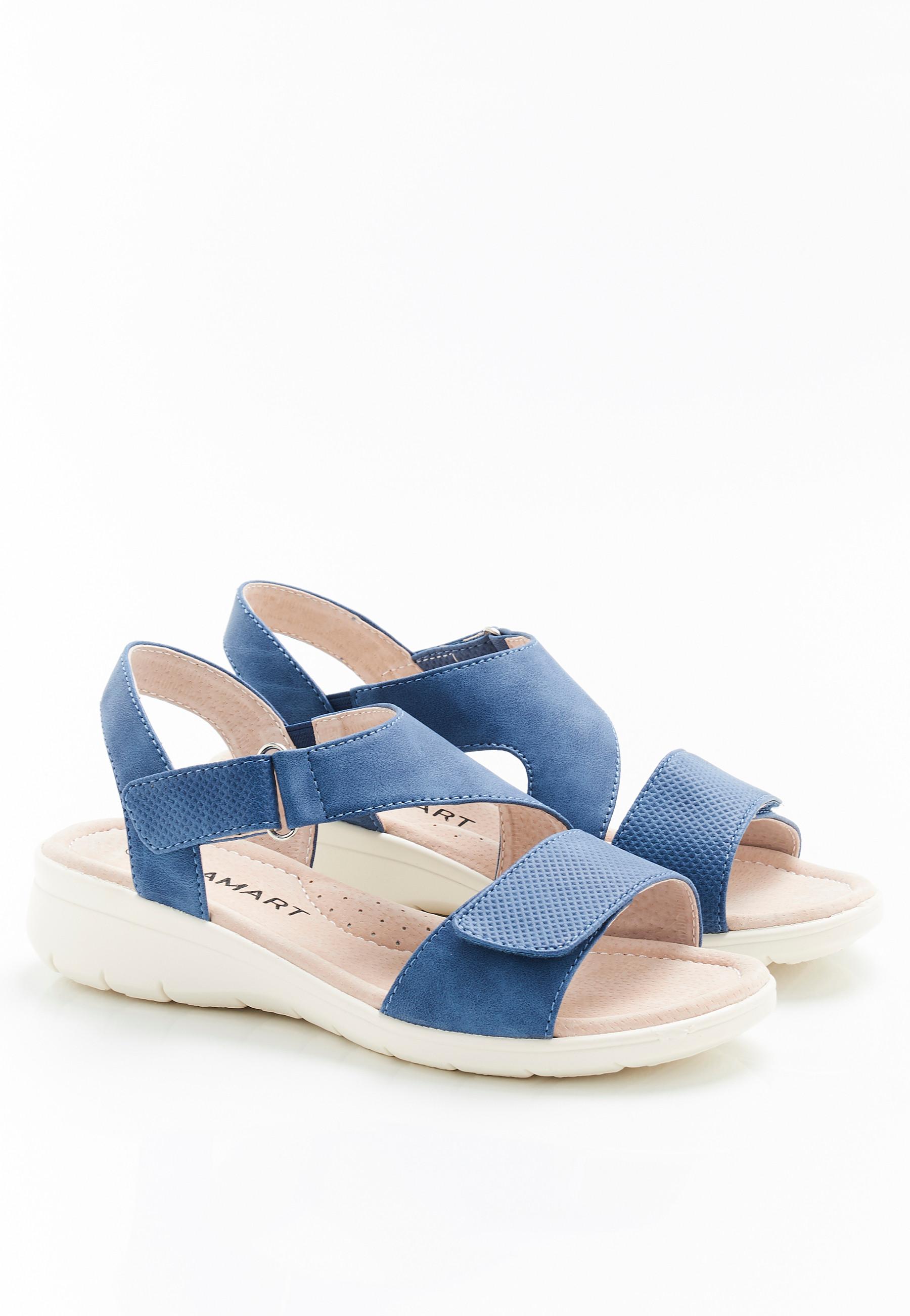 Sandalen Mit Keilabsatz, Komplett Zu Öffnen. Damen Blau 40 von Damart