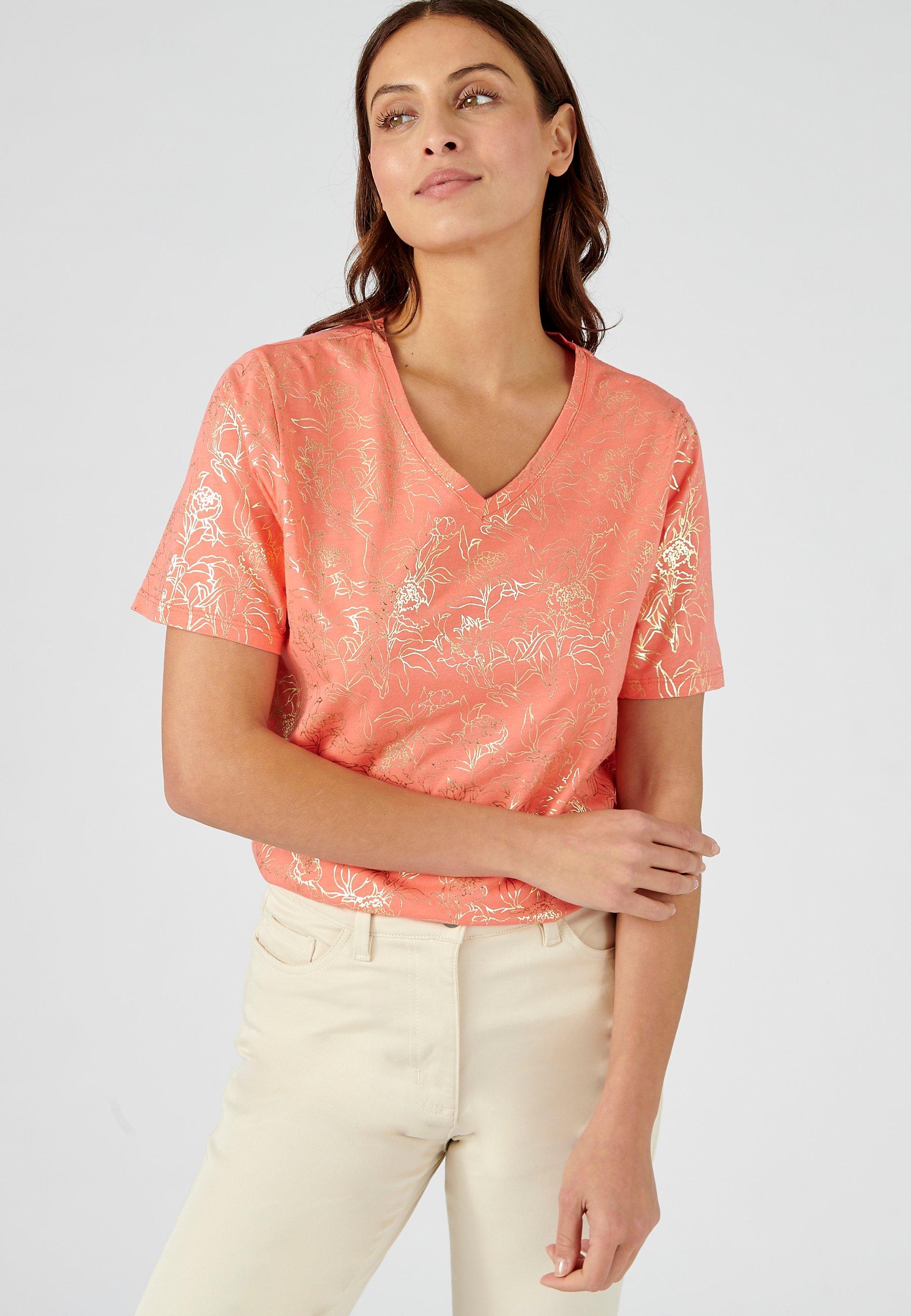 Shirt Aus Reiner Baumwolle. Damen Orange 34/36 von Damart