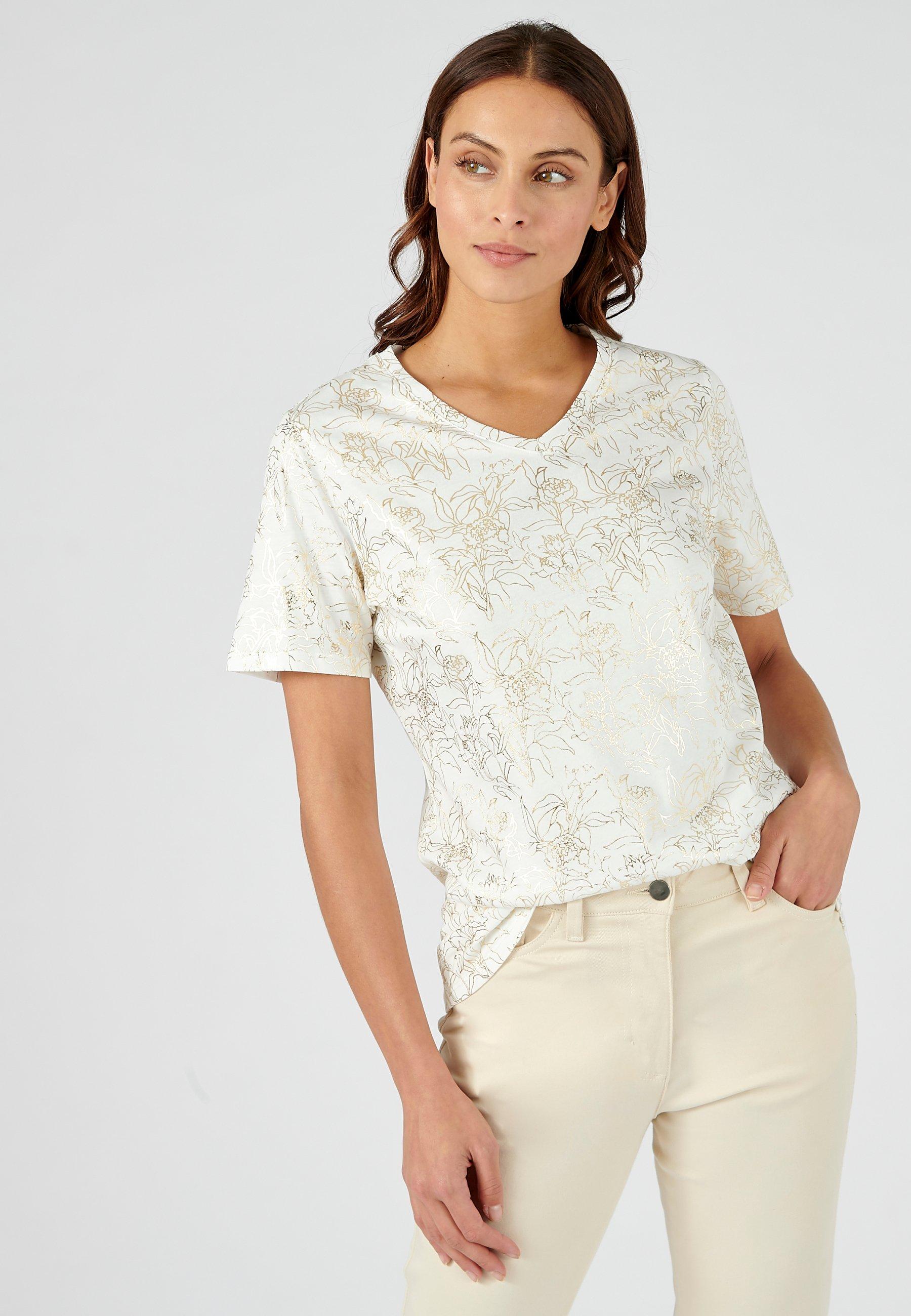 Shirt Aus Reiner Baumwolle. Damen Weiss 46-48 von Damart