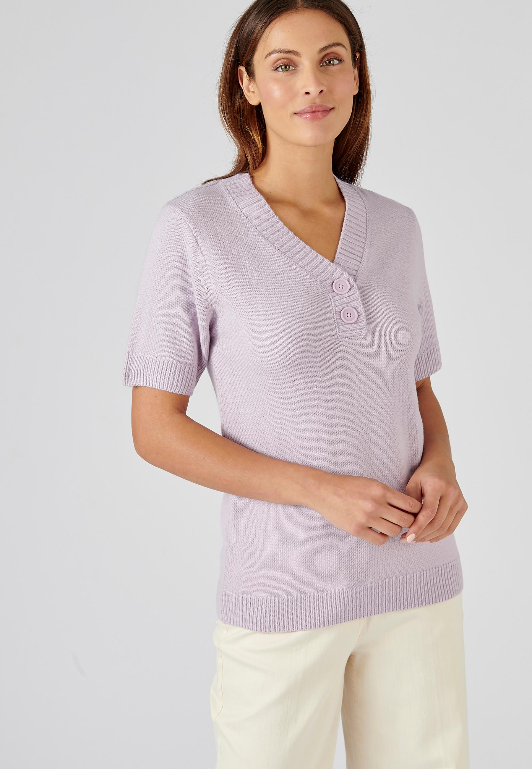 Kurzarm-pullover Mit V-ausschnitt, Aus Jerseystrick. Herren Violett 54/56 von Damart