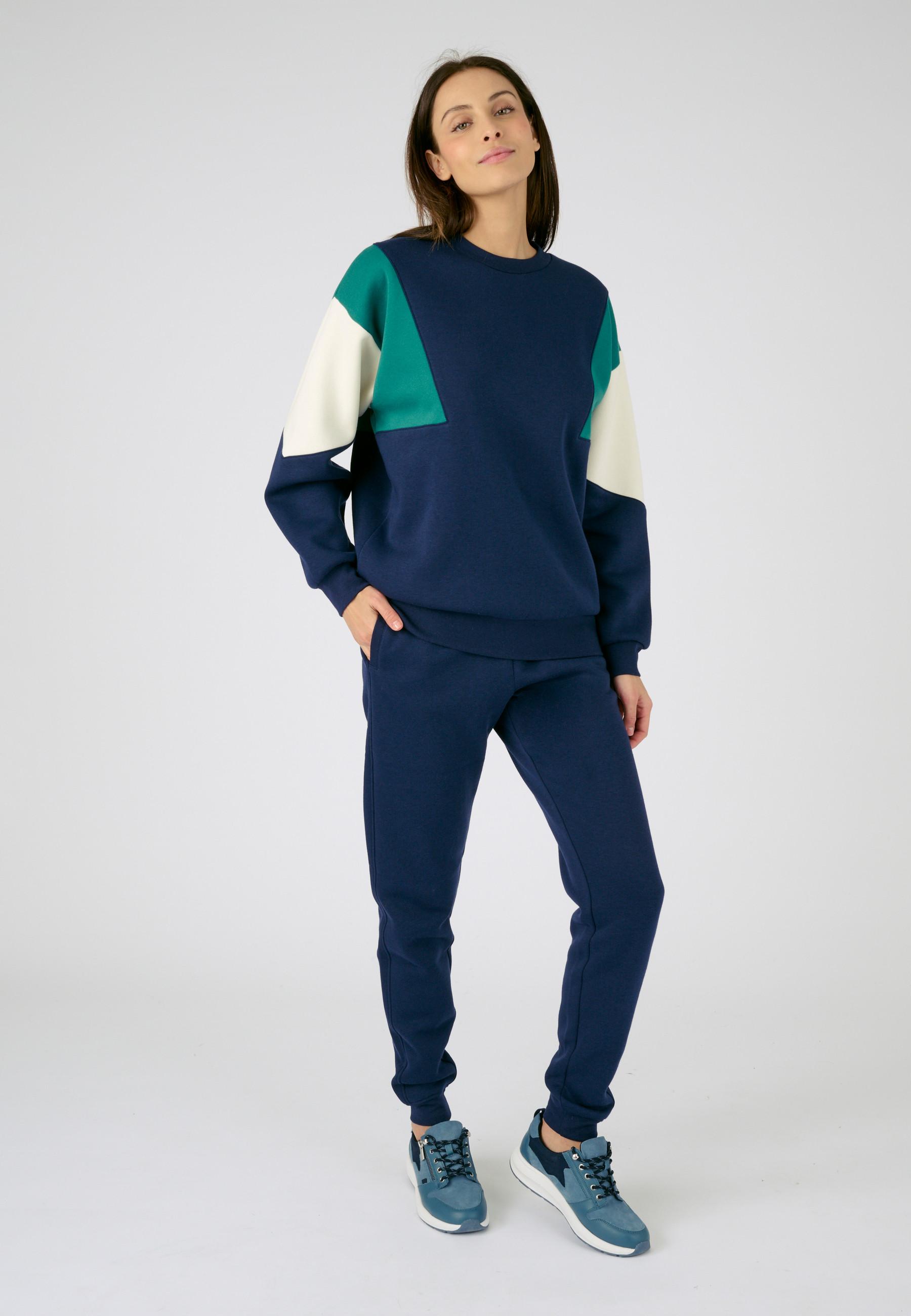 Sweatshirt Color-blocking Thermolactyl Damen Blau 42/44 von Damart