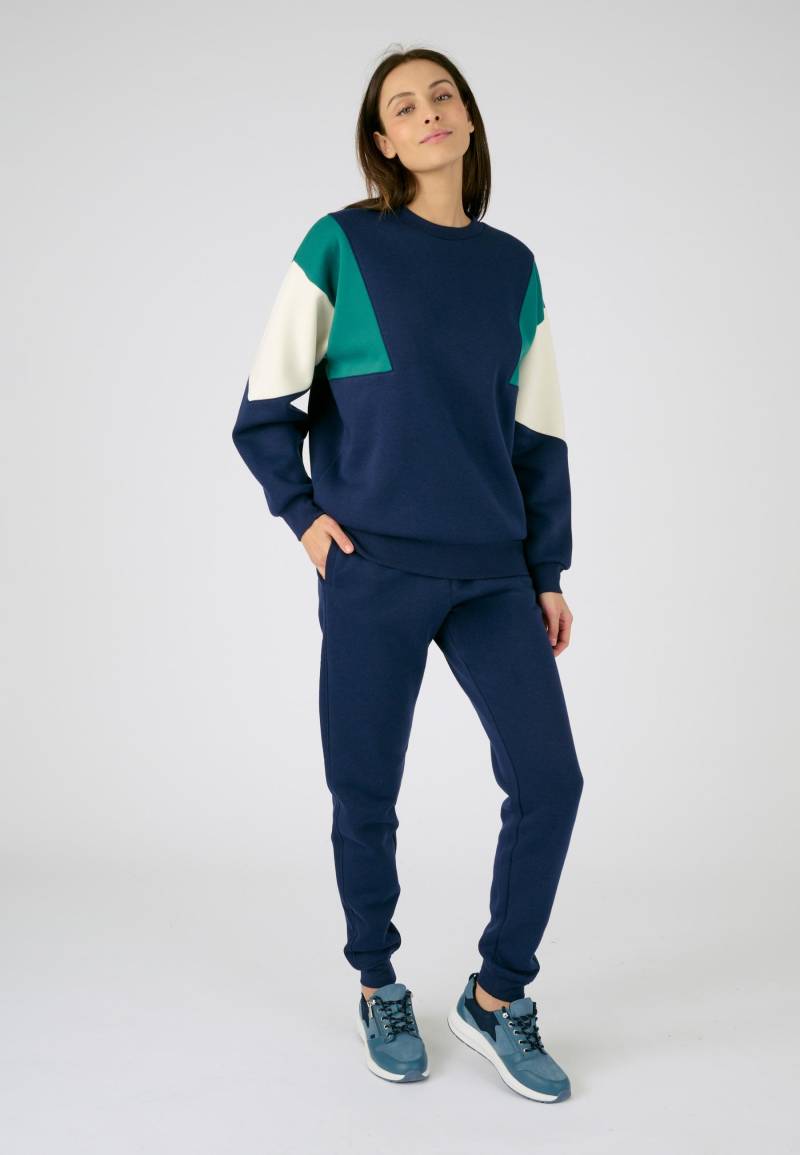 Sweatshirt Color-blocking Thermolactyl Damen Blau 46/48 von Damart