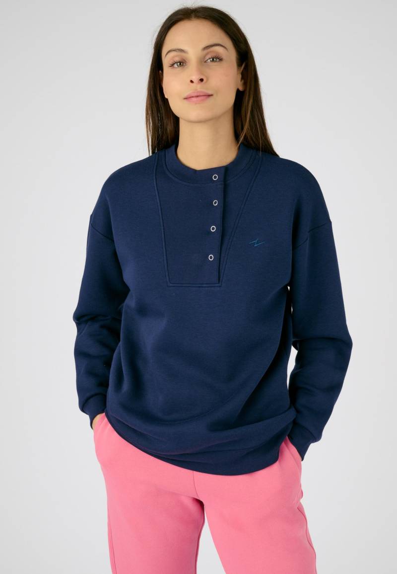 Sweatshirt Mit Gerippten Abschlüssen Thermolactyl Damen Blau 46/48 von Damart