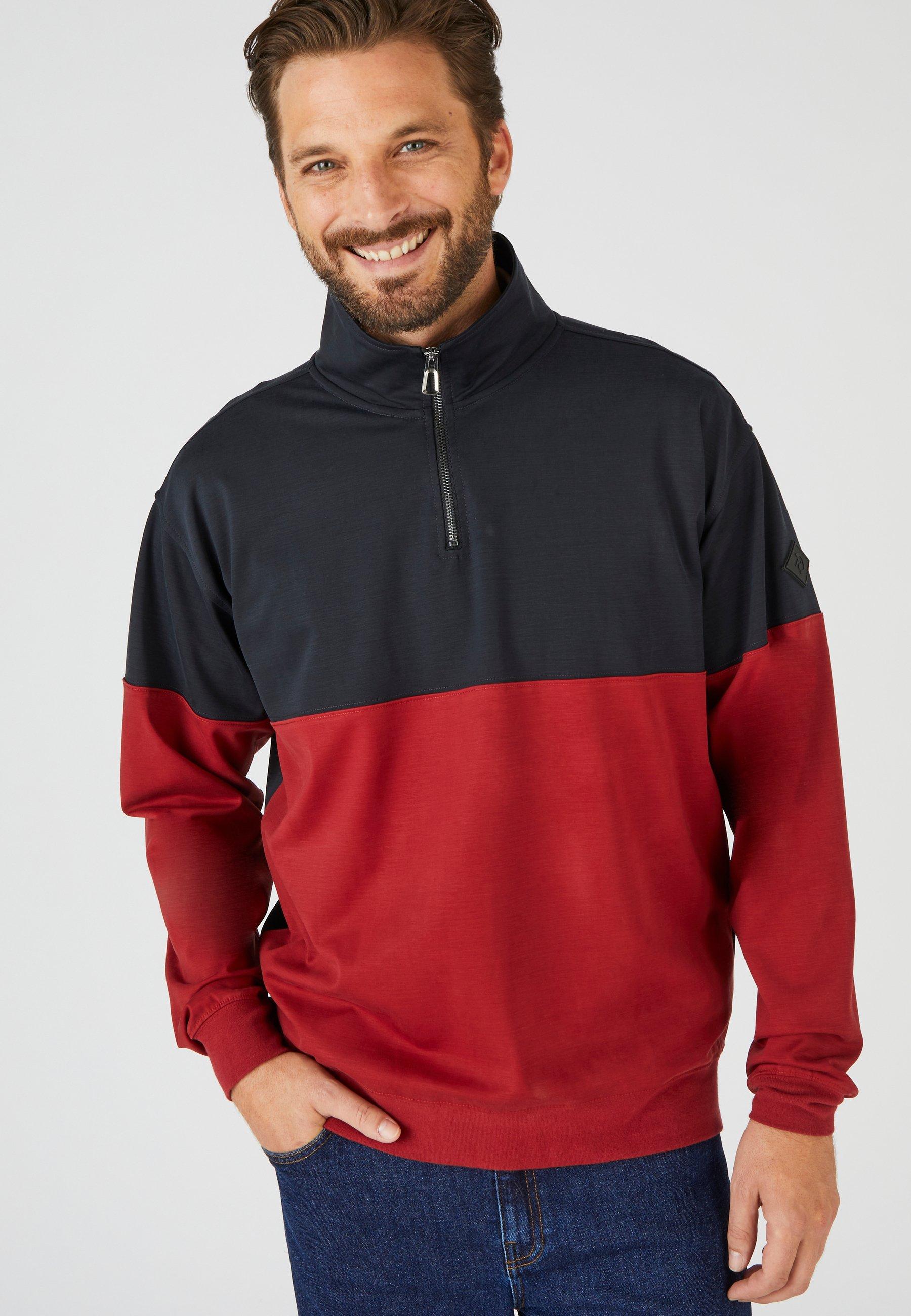 Sweatshirt Mit Stehkragen, Climatyl. Herren Multicolor L von Damart