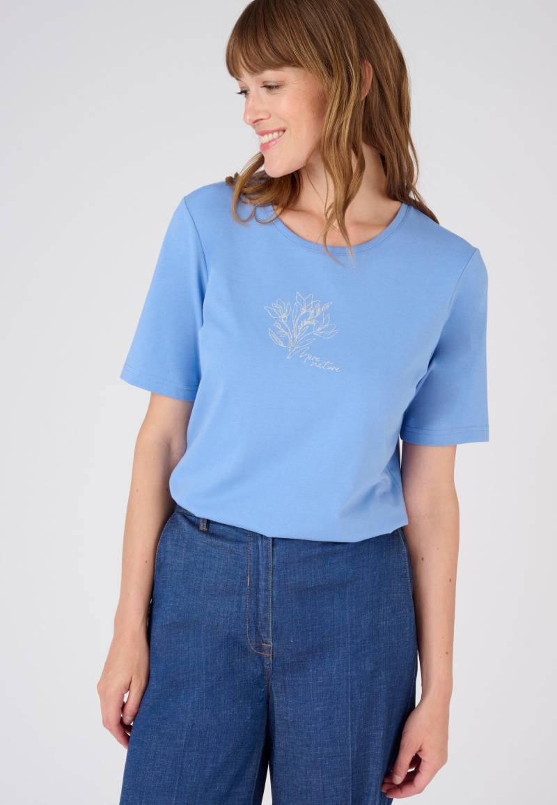 T-shirt Mit Abgepasstem Motiv. Damen Blau 34/36 von Damart