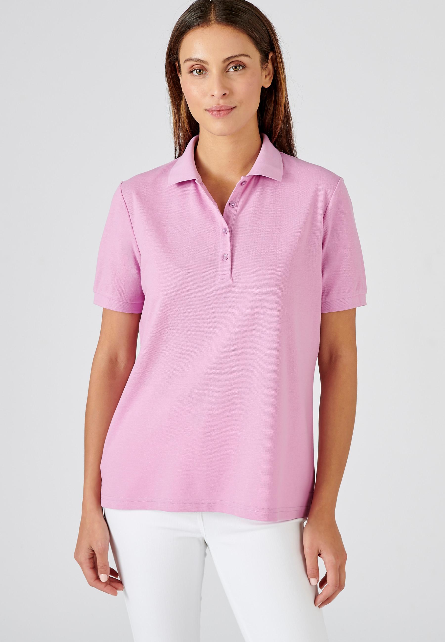 Kurzärmeliges Poloshirt, Steppmasche. Damen Violett XS/S von Damart