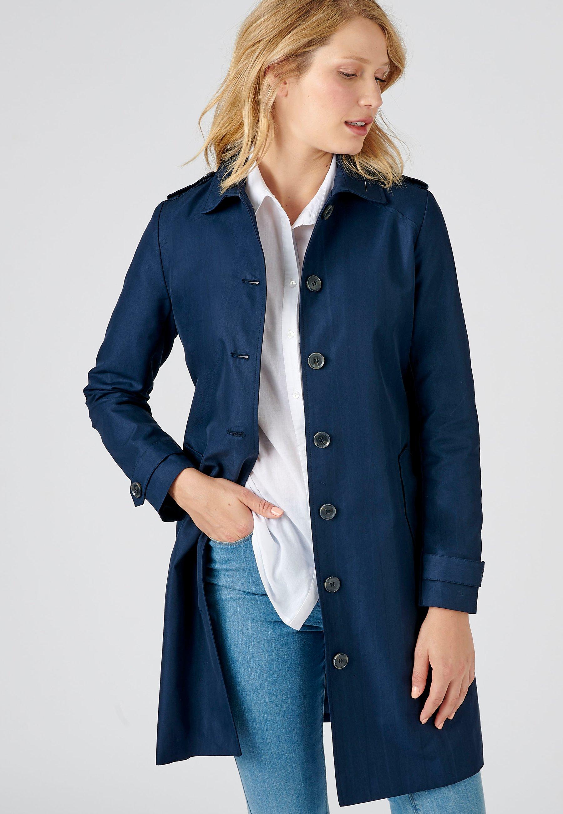 Trenchcoat Mit Gürtel. Damen Blau 38 von Damart