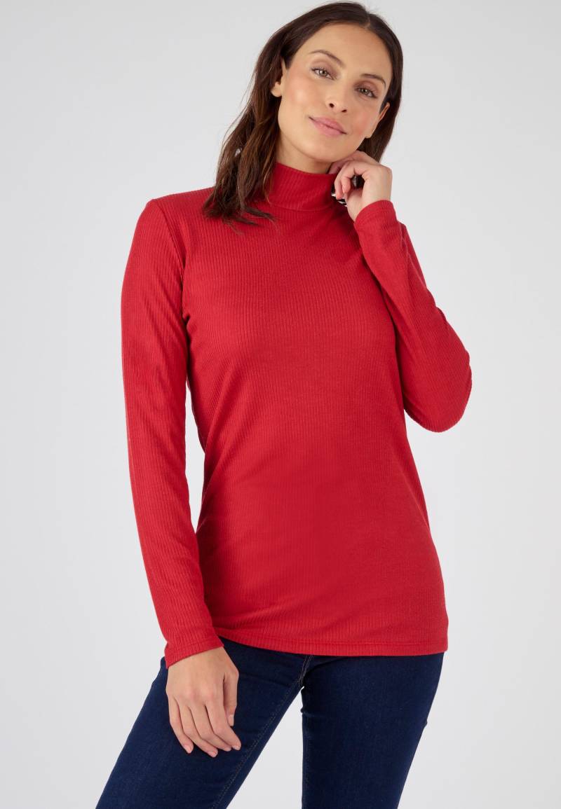 Unterziehpullover Aus Thermolactyl-rippstrick Und Seide Mit Stehkragen. Damen Rot 54/56 von Damart