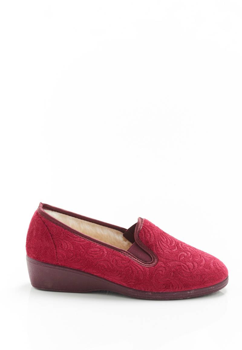 Velours-hausschuh Mit Thermolactyl. Damen Rot 36 von Damart