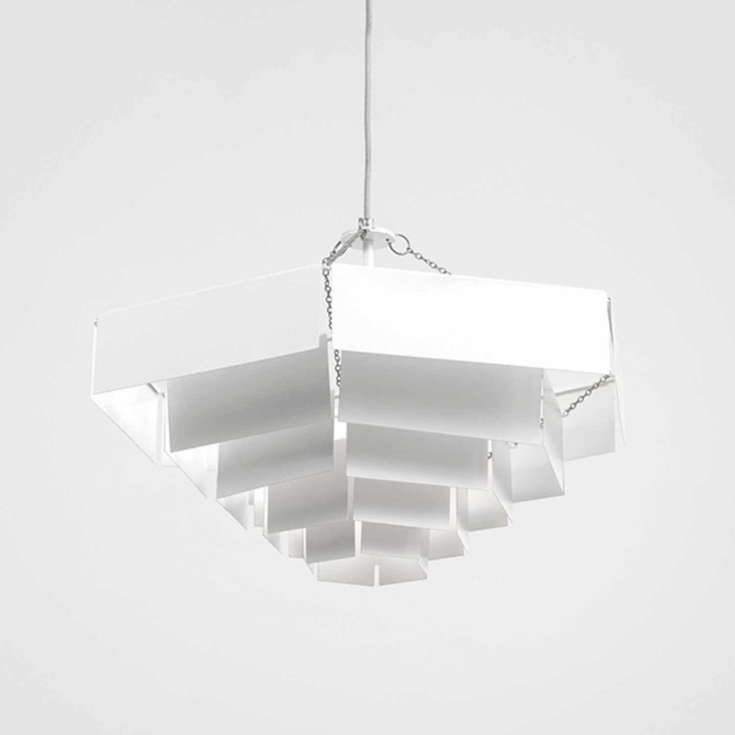 Lampada Esagonale 52 Pendelleuchte, Farbe aluminium von Danese Milano