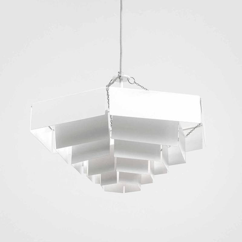 Lampada Esagonale 52 Pendelleuchte, Farbe aluminium von Danese Milano