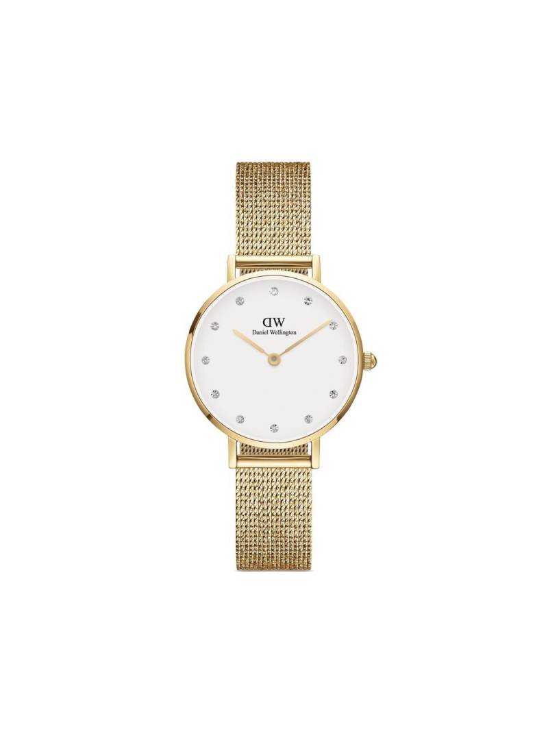 Daniel Wellington Petite Pressed Evergold 28mm - White von Daniel Wellington