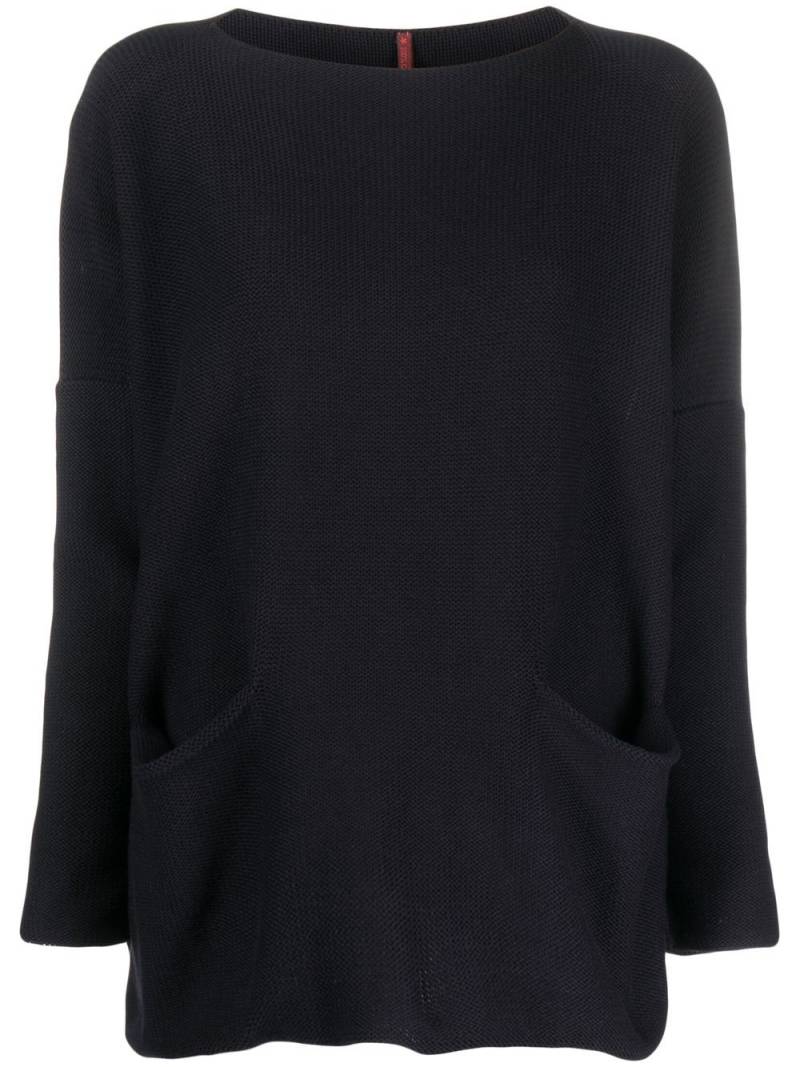 Daniela Gregis open pocket boat neck jumper - Blue von Daniela Gregis