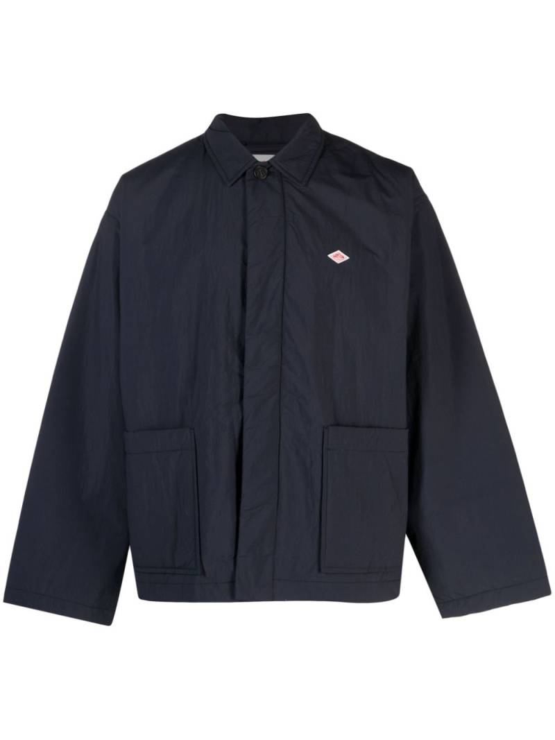 Danton logo-patch padded jacket - Blue von Danton