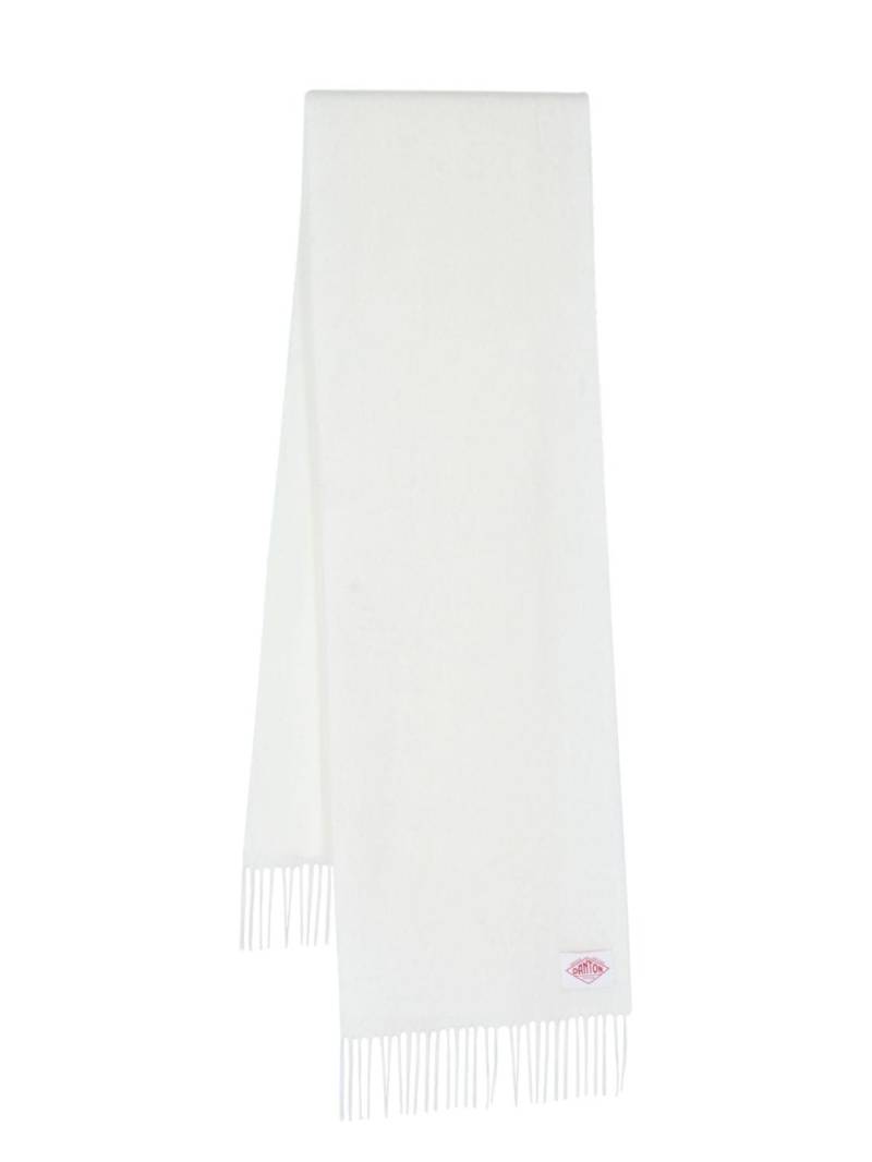 Danton wool-cashmere fringed scarf - White von Danton