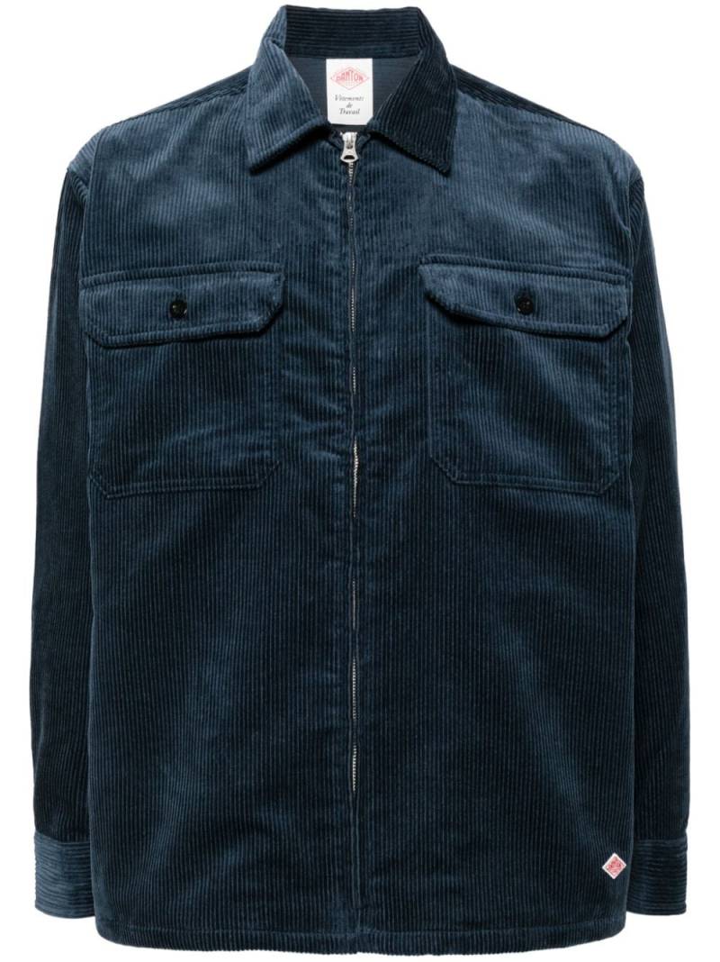 Danton zip-up corduroy jacket - Blue von Danton