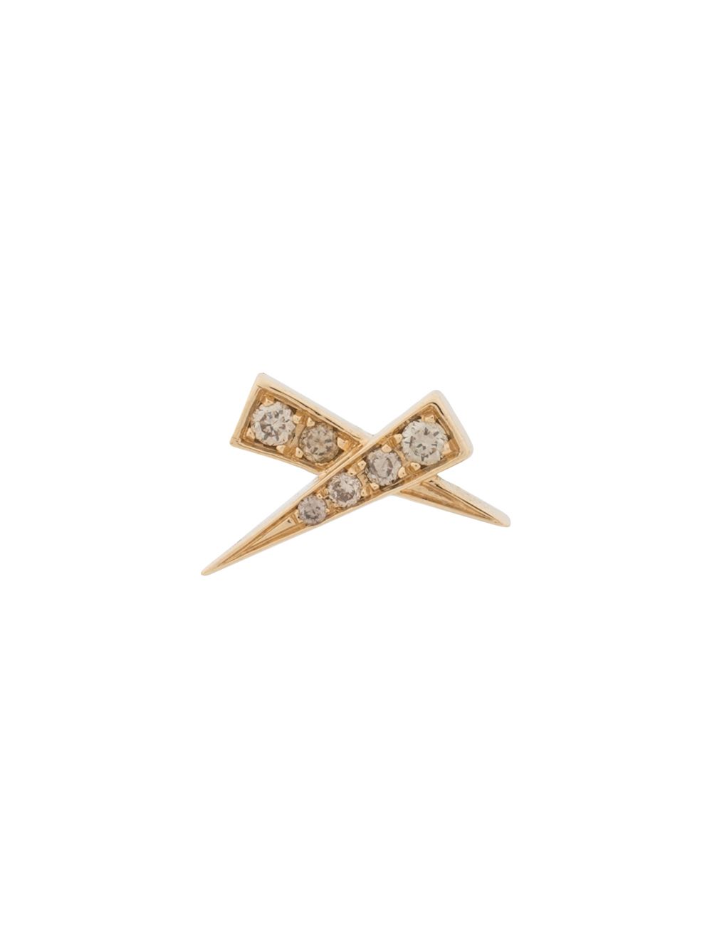 Daou 18kt yellow gold Kiss pave diamond earring von Daou