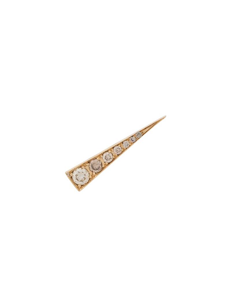 Daou 18kt yellow gold Spark diamond earring von Daou