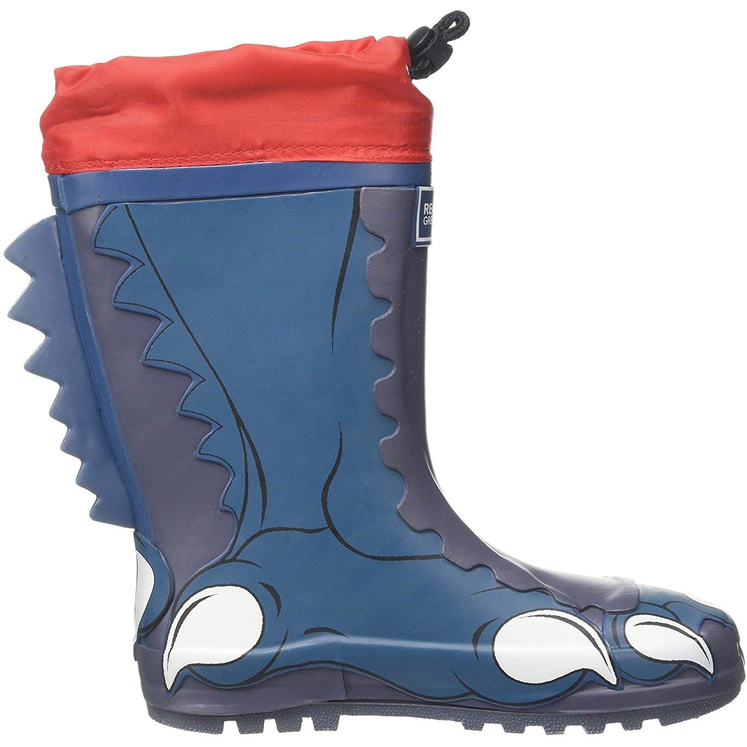 Mudplay Dinosaurier Gummistiefel Unisex Blau 34 von Dare 2B