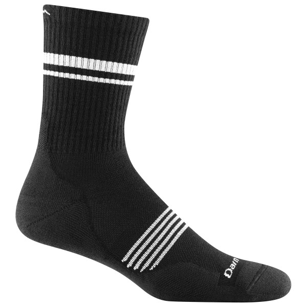 Darn Tough - Element Micro Crew Lightweight with Cushion - Laufsocken Gr L;M;S;XL;XXL schwarz;weiß von Darn Tough