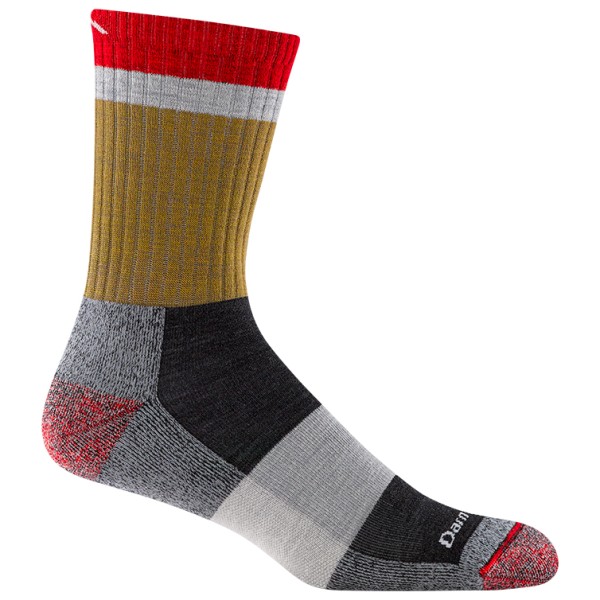 Darn Tough - Heady Stripe Micro Crew Lightweight w. Cushion - Wandersocken Gr XL schwarz von Darn Tough