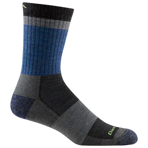 Darn Tough - Heady Stripe Micro Crew Lightweight w. Cushion - Wandersocken Gr L schwarz von Darn Tough