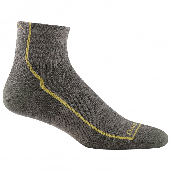 Darn Tough - Hiker 1/4 Midweight With Cushion - Wandersocken Gr M grau von Darn Tough