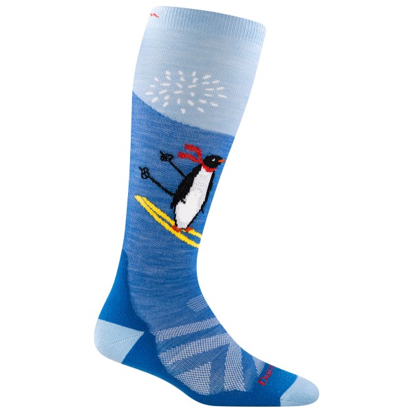 Darn Tough - Kid's Penguin Peak OTC Midweight w. Cushion - Skisocken Gr M;S blau von Darn Tough