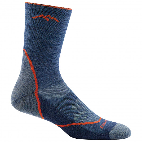 Darn Tough - Light Hiker Micro Crew Lightweight With Cushion - Wandersocken Gr L blau von Darn Tough