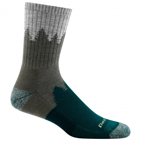 Darn Tough - Number 2 Micro Crew Midweight with Cushion - Wandersocken Gr XL grau von Darn Tough