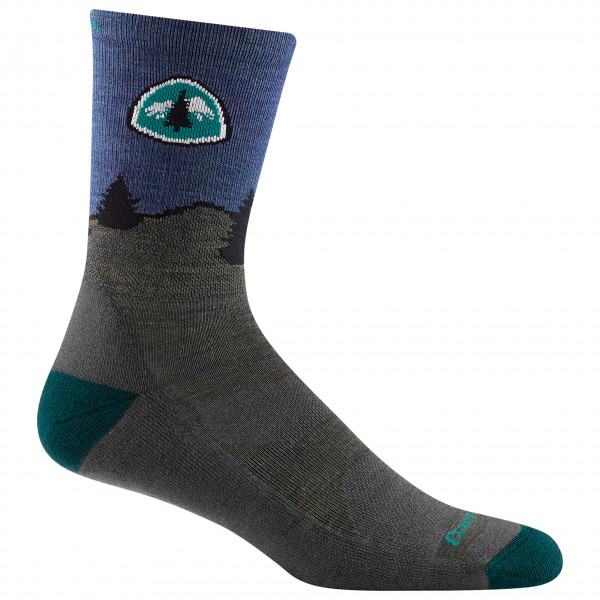 Darn Tough - PCT Micro Crew Lightweight with Cushion - Wandersocken Gr M grau von Darn Tough