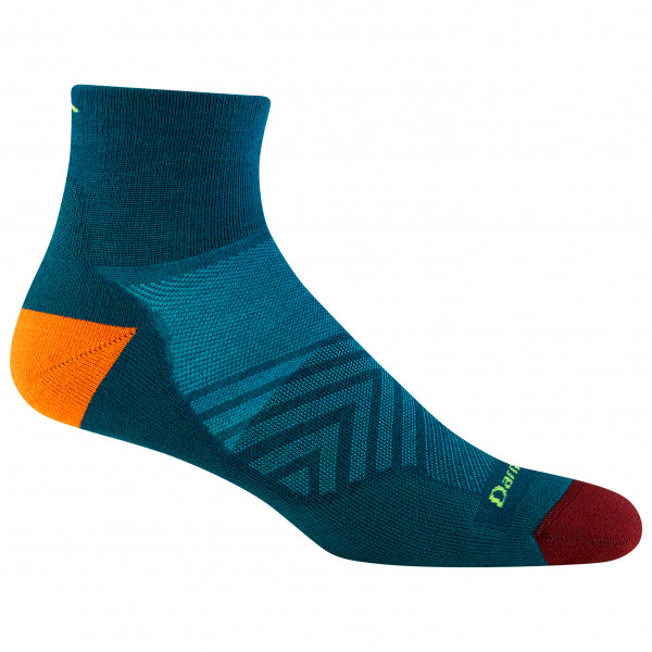 Darn Tough - Run 1/4 Ultra-Lightweight with Cushion - Laufsocken Gr XL blau von Darn Tough