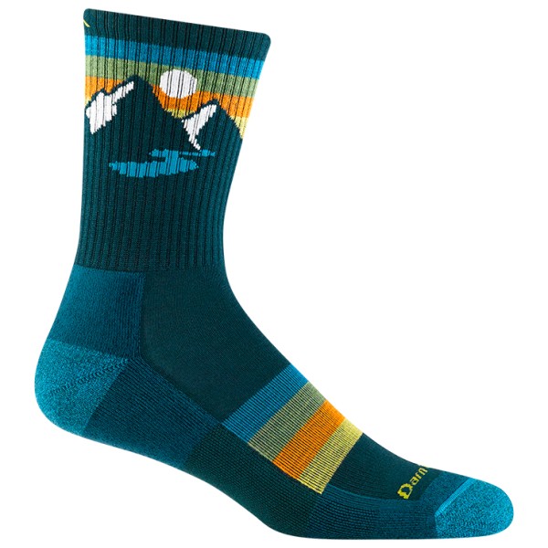 Darn Tough - Sunset Ridge Micro Crew Lightweight w/ Cushion - Wandersocken Gr L blau von Darn Tough